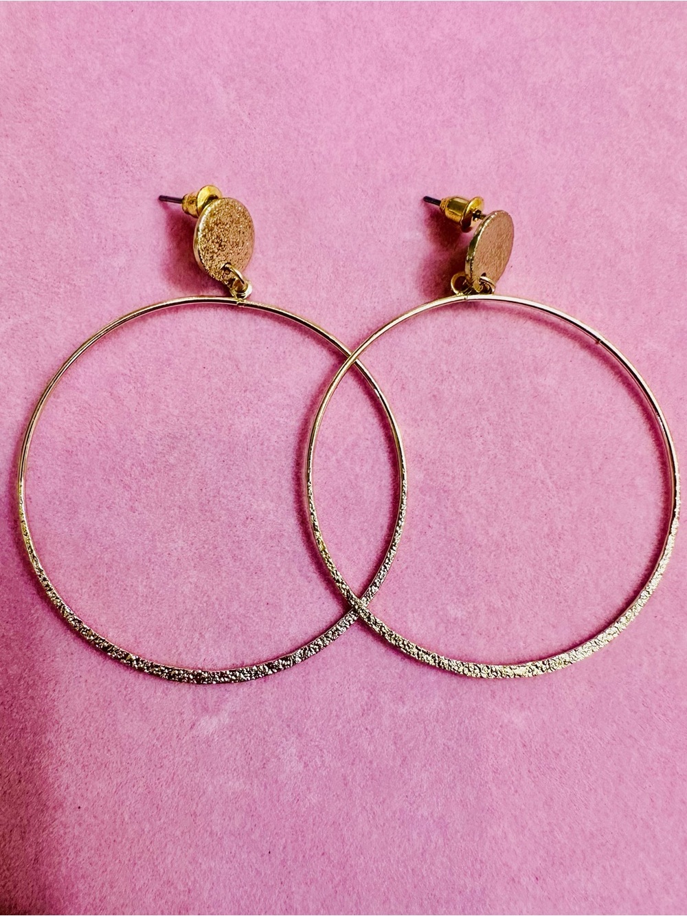 Gold Hoop Drop Earrings